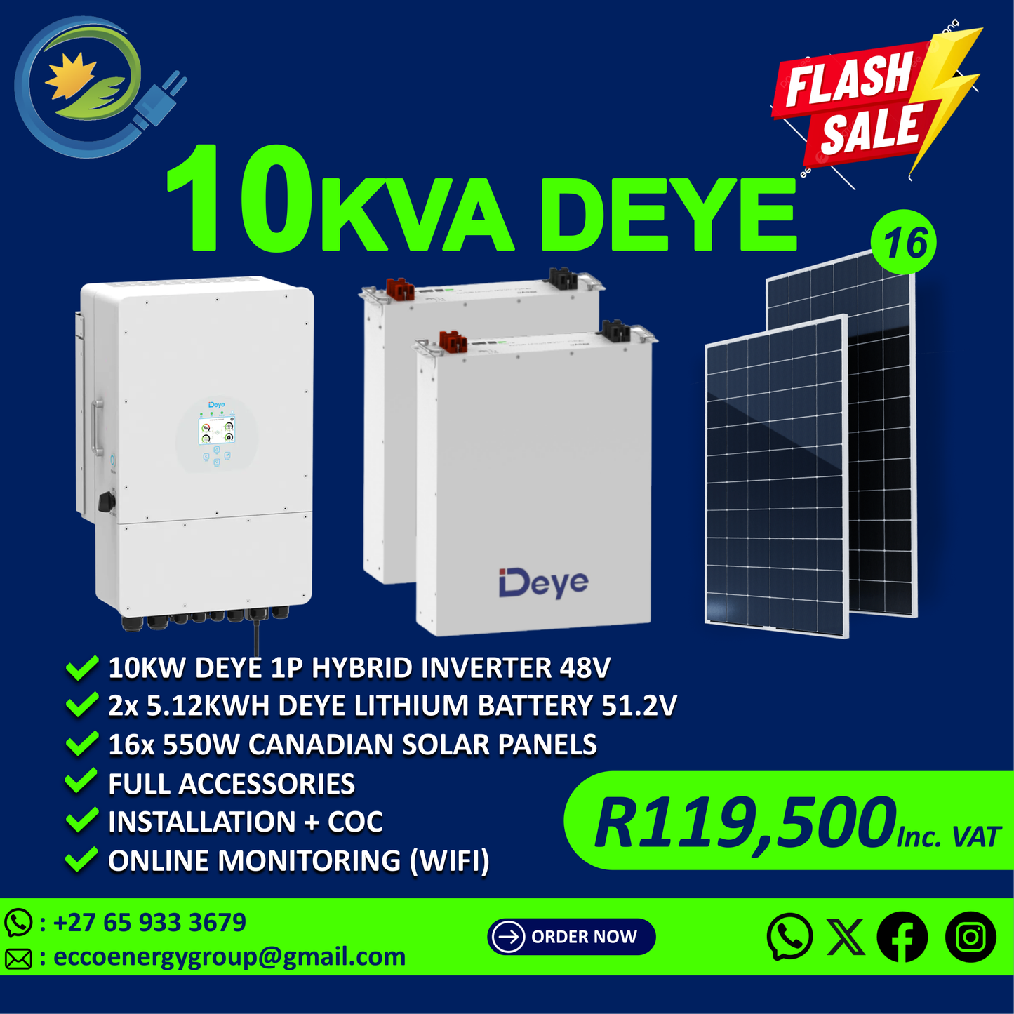 DEYE 10KVA OFFGRID SOLAR KIT