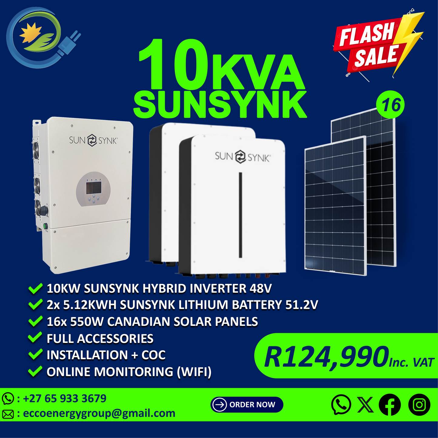 SUNSYNK 10KVA SYSTEM