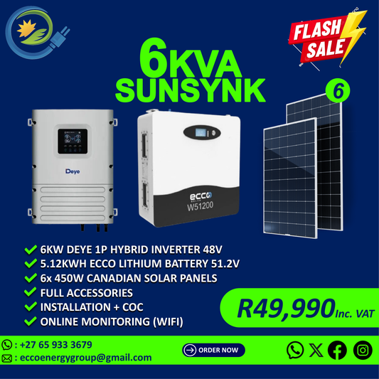 DEYE 6KVA SOLAR KIT
