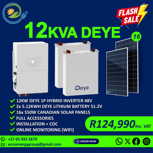 DEYE 12KVA OFFGRID SOLAR KIT