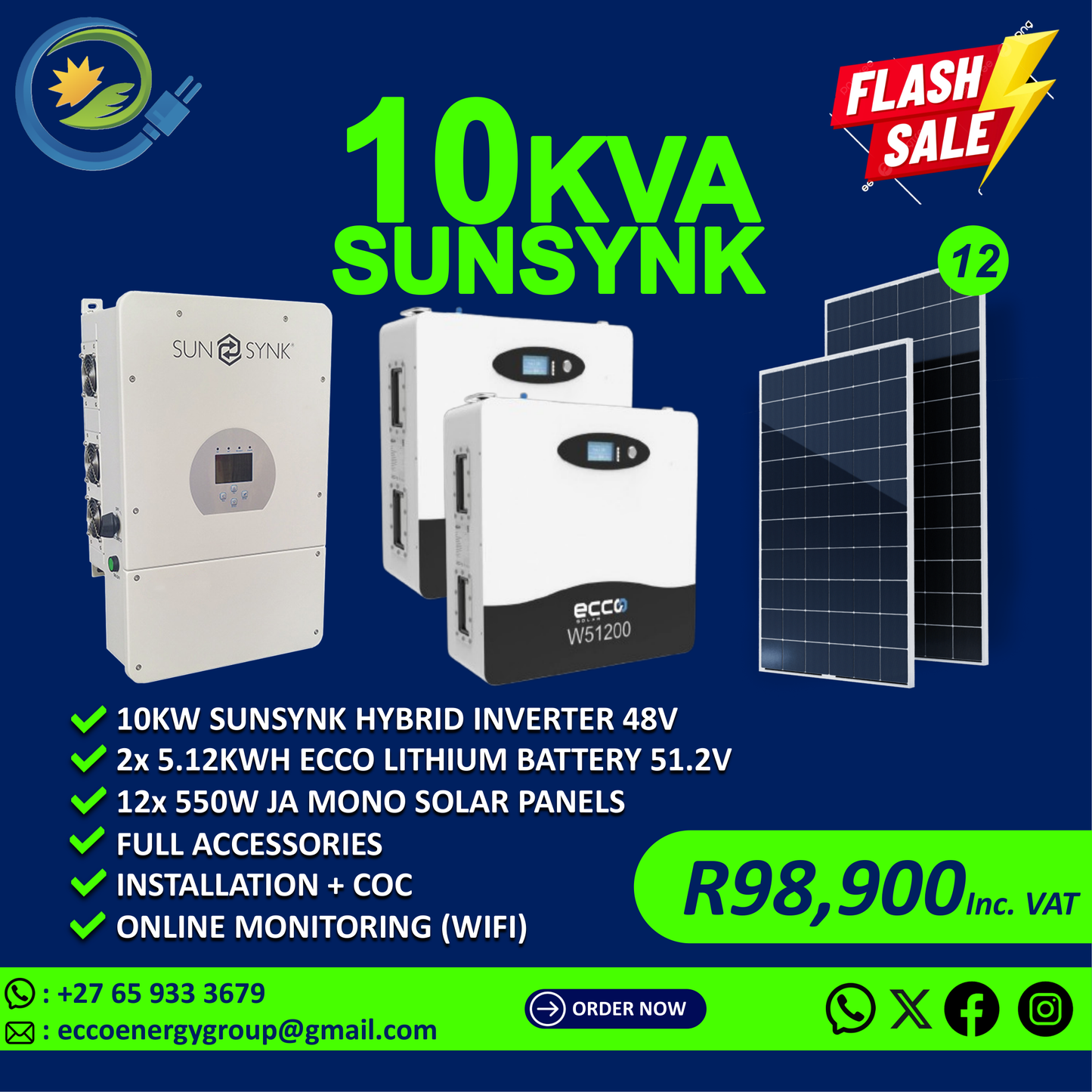 SUNSYNK 10KVA SYSTEM