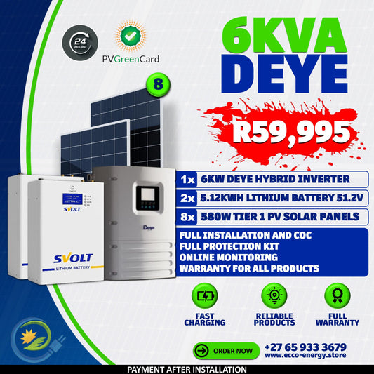 DEYE 6KVA SOLAR KIT
