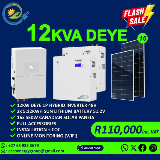 DEYE 12KVA OFFGRID SOLAR KIT