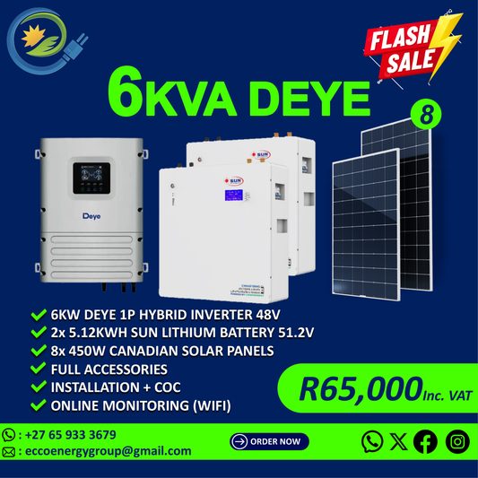 DEYE 6KVA OFFGRID SOLAR KIT