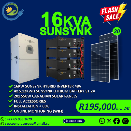SUNSYNK 16KVA SOLAR KIT