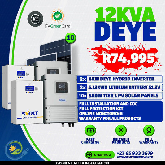 DEYE 12KVA SOLAR KIT