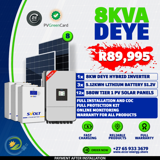 DEYE 8KVA OFFGRID SOLAR KIT