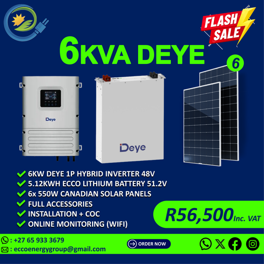 DEYE 6KVA OFFGRID SOLAR KIT