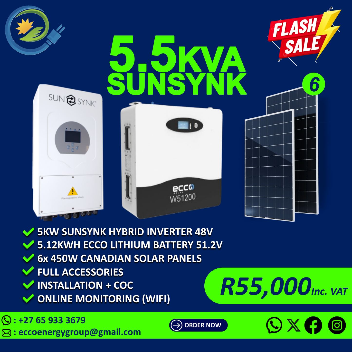 SUNSYNK 5.5KVA SYSTEM