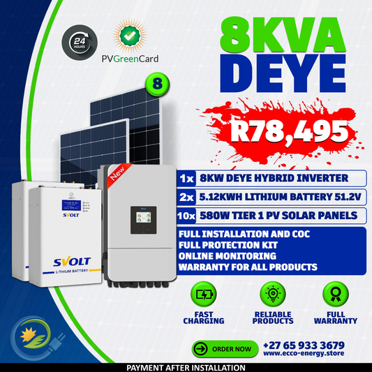 DEYE 8KVA OFFGRID SOLAR KIT