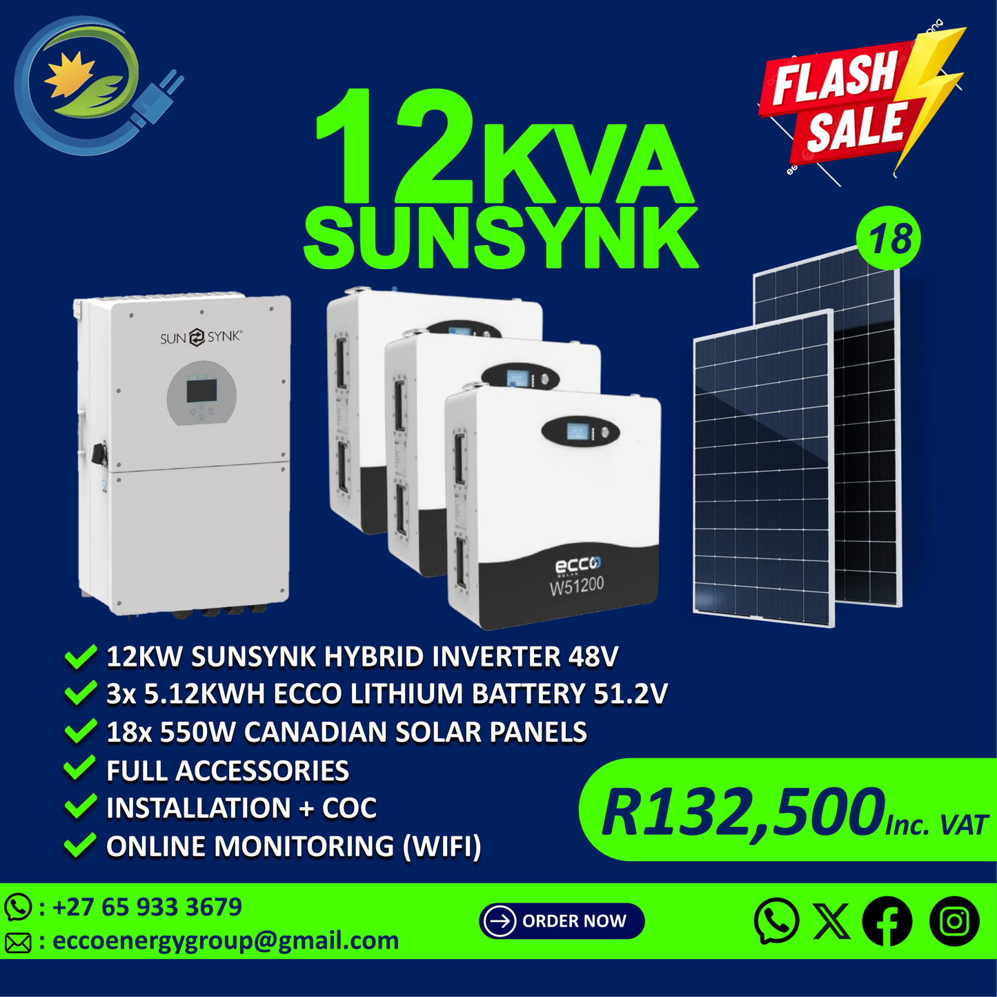 SUNSYNK 12KVA SYSTEM