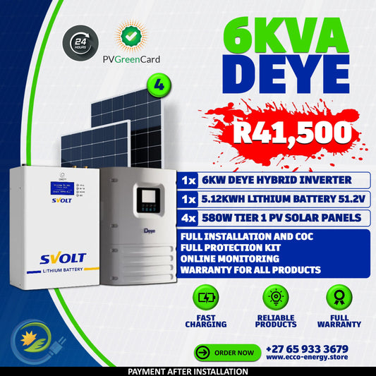 DEYE 6KVA SOLAR KIT
