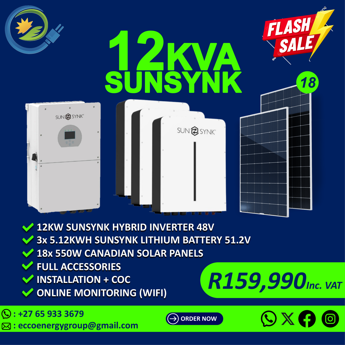 SUNSYNK 12KVA SYSTEM